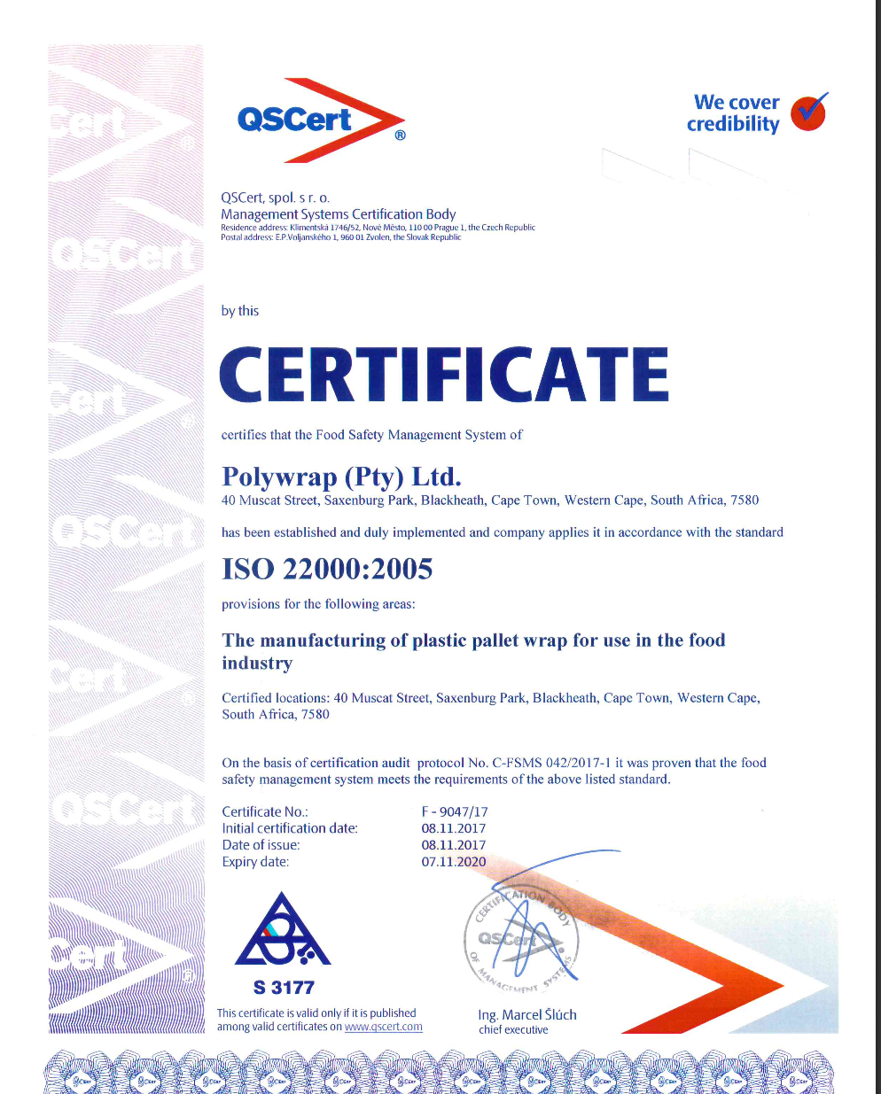 ISO 22000 Certificate_Polywrap (Pty) Ltd