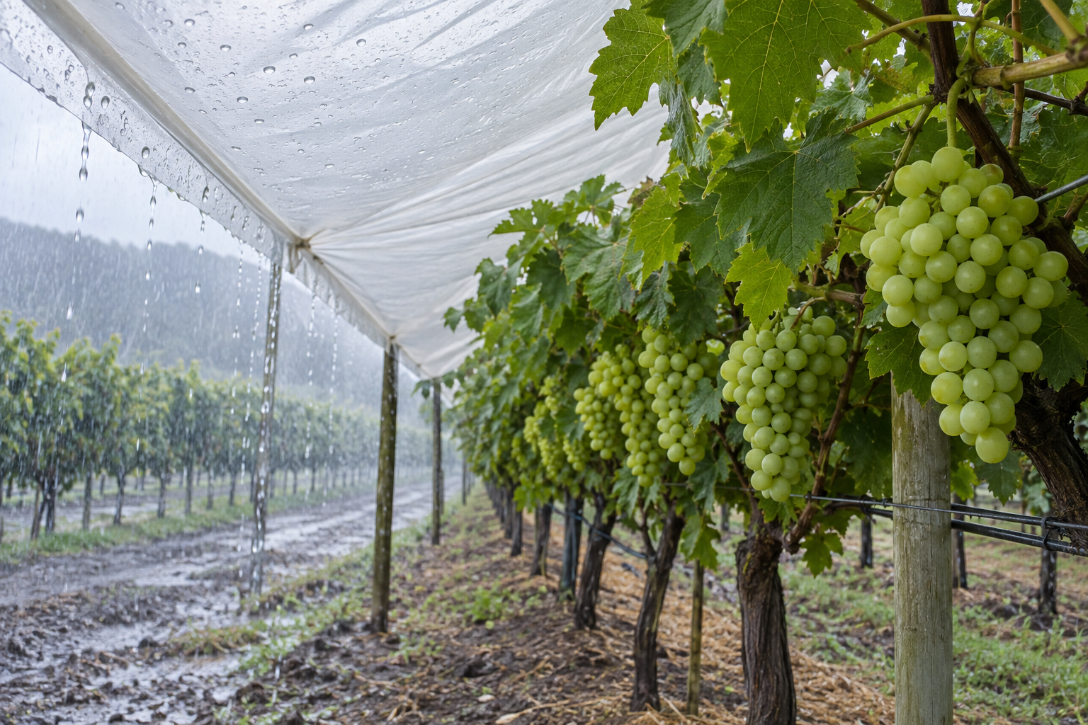 Grape cover for rain
